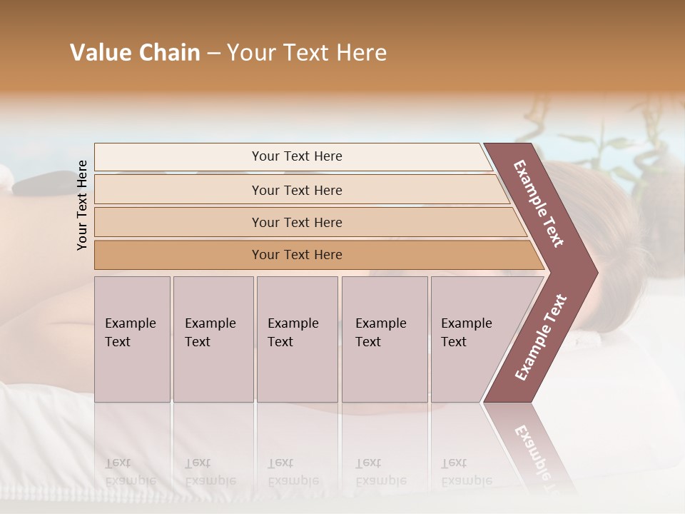 A Woman Laying Down In A Spa With Hot Stones On Her Back PowerPoint Template