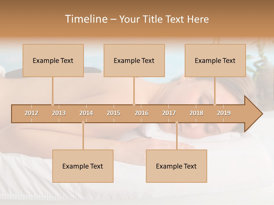 A Woman Laying Down In A Spa With Hot Stones On Her Back PowerPoint Template