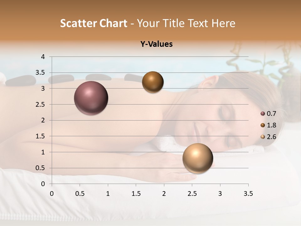 A Woman Laying Down In A Spa With Hot Stones On Her Back PowerPoint Template