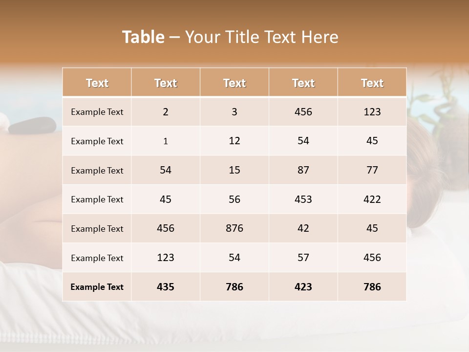 A Woman Laying Down In A Spa With Hot Stones On Her Back PowerPoint Template