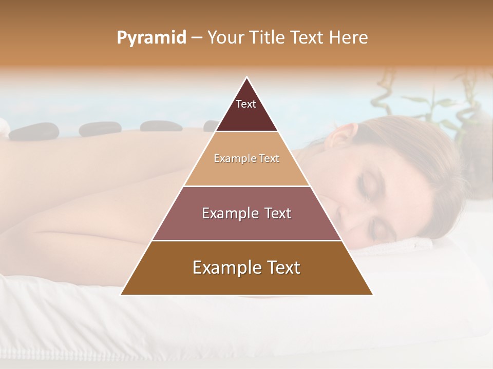 A Woman Laying Down In A Spa With Hot Stones On Her Back PowerPoint Template
