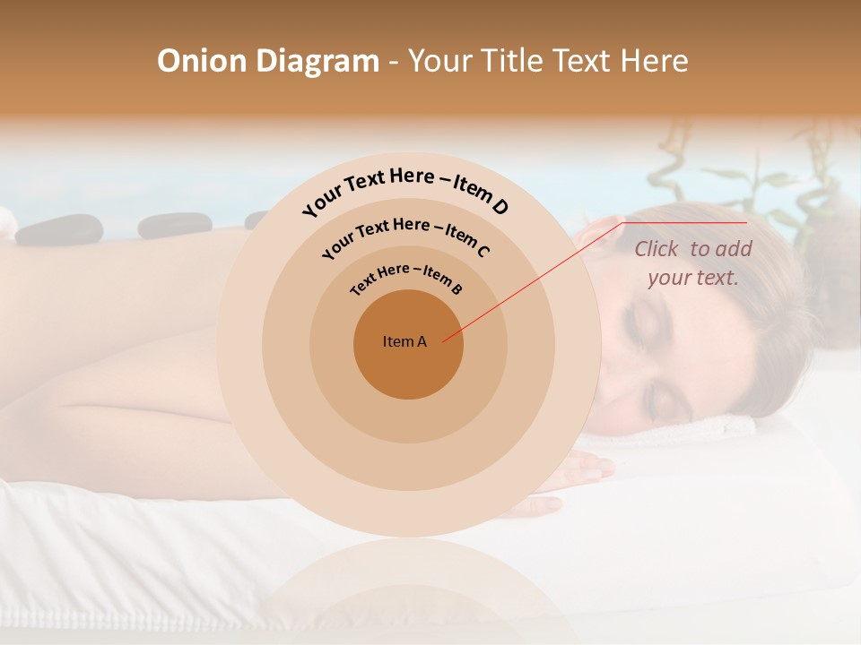 A Woman Laying Down In A Spa With Hot Stones On Her Back PowerPoint Template