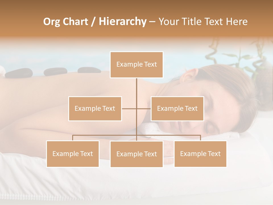 A Woman Laying Down In A Spa With Hot Stones On Her Back PowerPoint Template