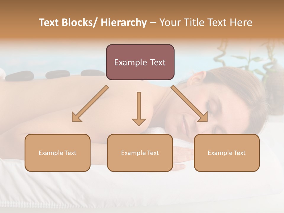 A Woman Laying Down In A Spa With Hot Stones On Her Back PowerPoint Template