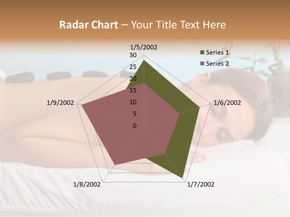 A Woman Laying Down In A Spa With Hot Stones On Her Back PowerPoint Template