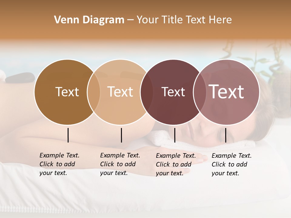 A Woman Laying Down In A Spa With Hot Stones On Her Back PowerPoint Template