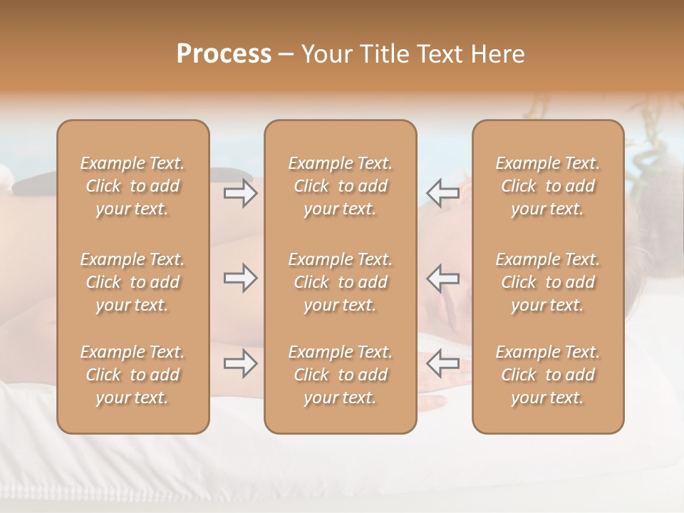 A Woman Laying Down In A Spa With Hot Stones On Her Back PowerPoint Template