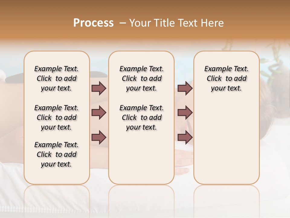 A Woman Laying Down In A Spa With Hot Stones On Her Back PowerPoint Template