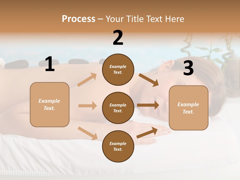 A Woman Laying Down In A Spa With Hot Stones On Her Back PowerPoint Template