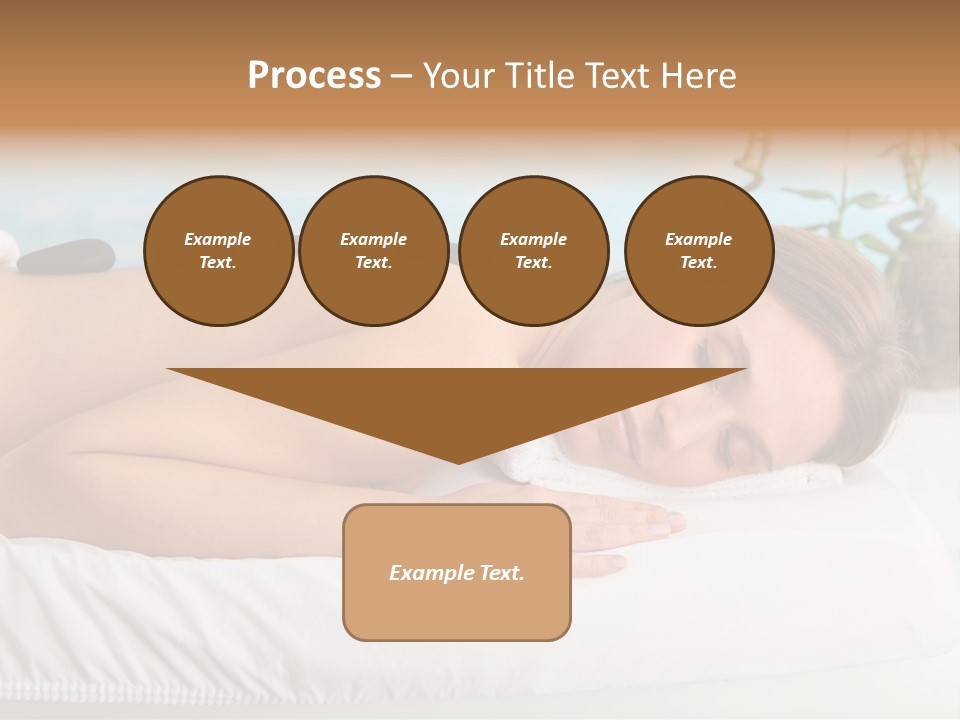 A Woman Laying Down In A Spa With Hot Stones On Her Back PowerPoint Template