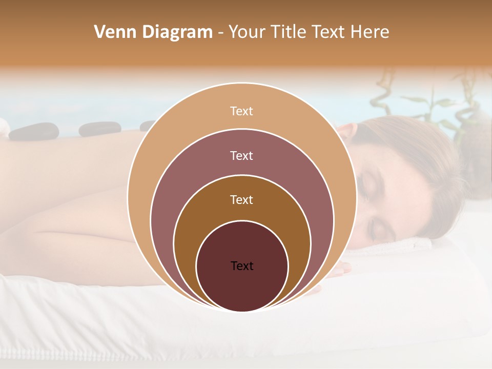 A Woman Laying Down In A Spa With Hot Stones On Her Back PowerPoint Template