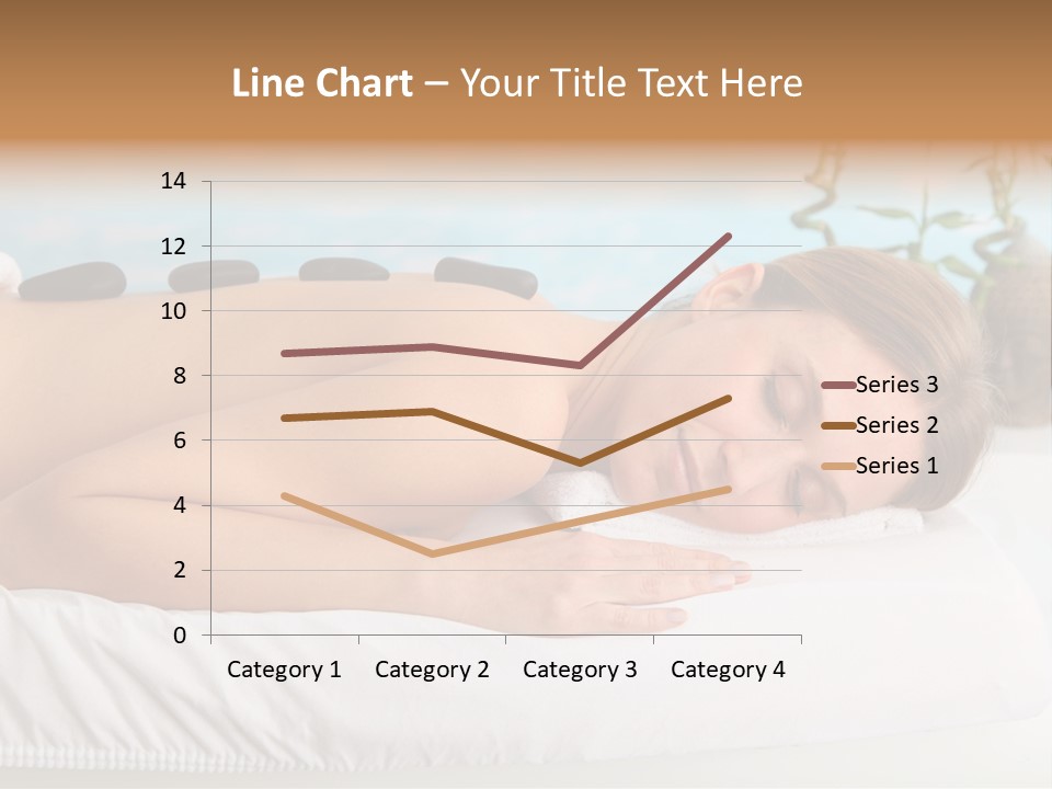 A Woman Laying Down In A Spa With Hot Stones On Her Back PowerPoint Template