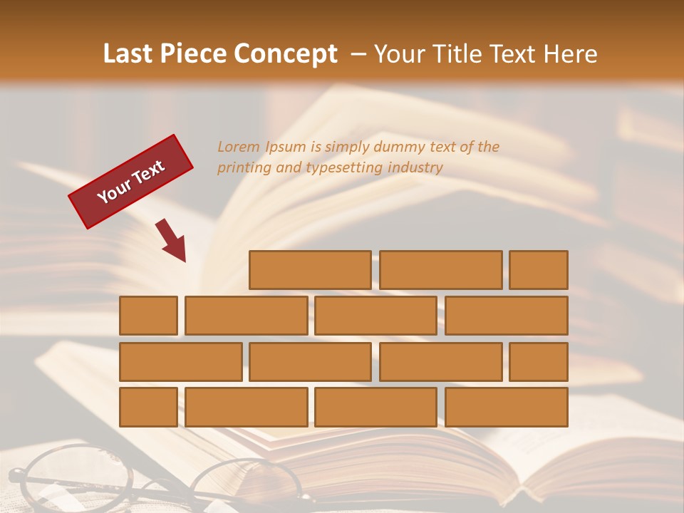 An Open Book With Glasses On Top Of It PowerPoint Template