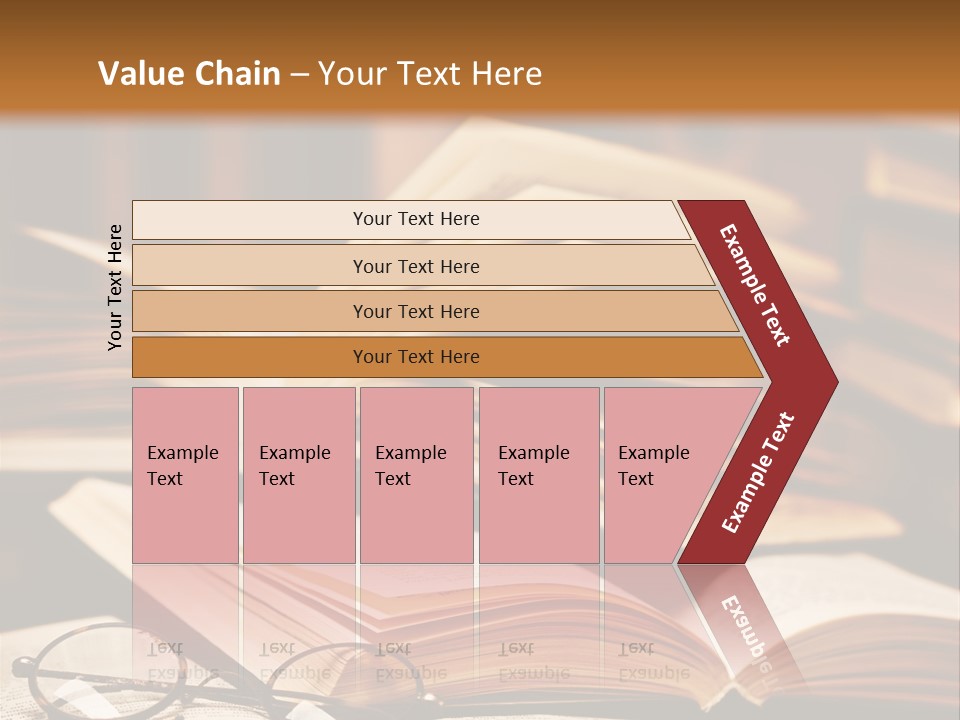 An Open Book With Glasses On Top Of It PowerPoint Template