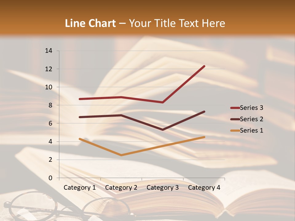 An Open Book With Glasses On Top Of It PowerPoint Template