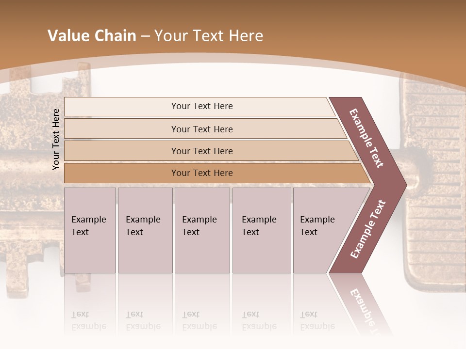 Monochrome Blank Striped PowerPoint Template