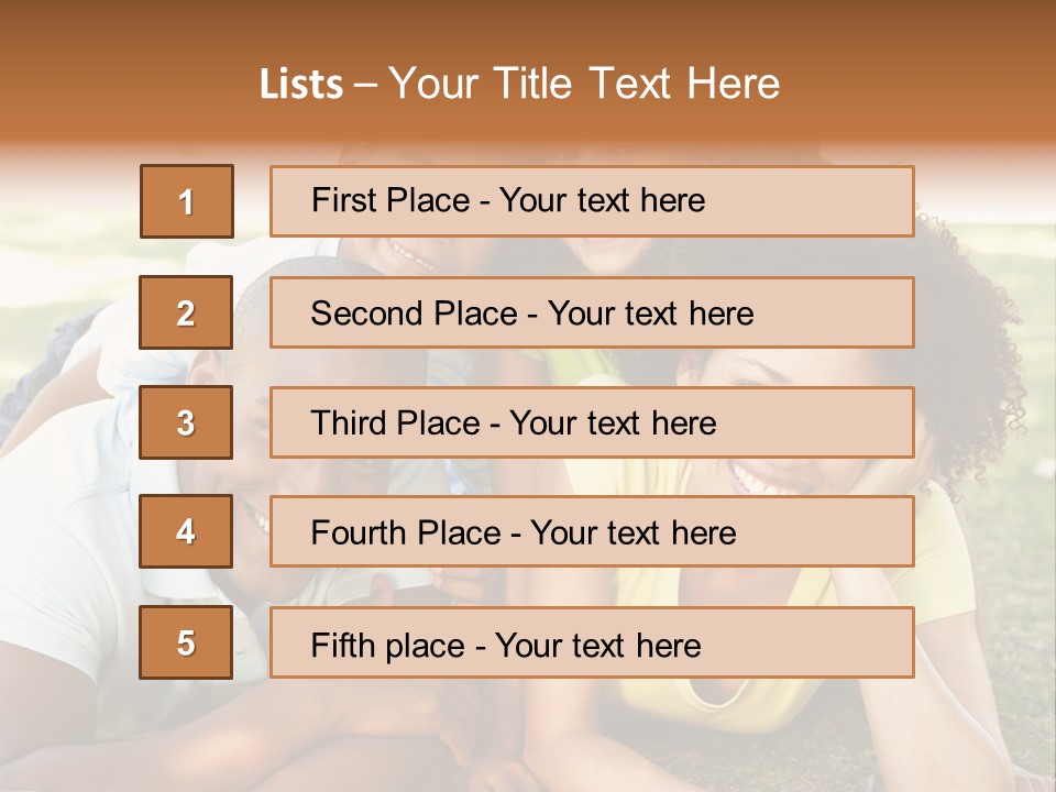 A Group Of People Laying On Top Of A Grass Covered Field PowerPoint Template