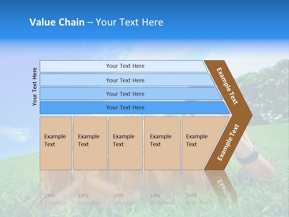A Group Of Children Laying In The Grass PowerPoint Template
