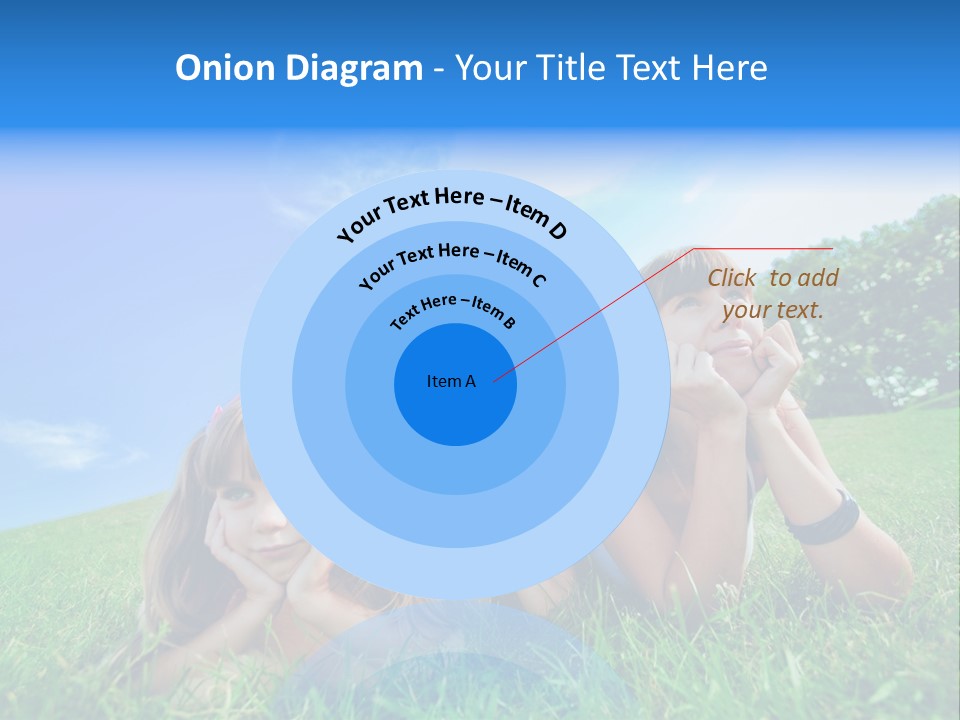 A Group Of Children Laying In The Grass PowerPoint Template