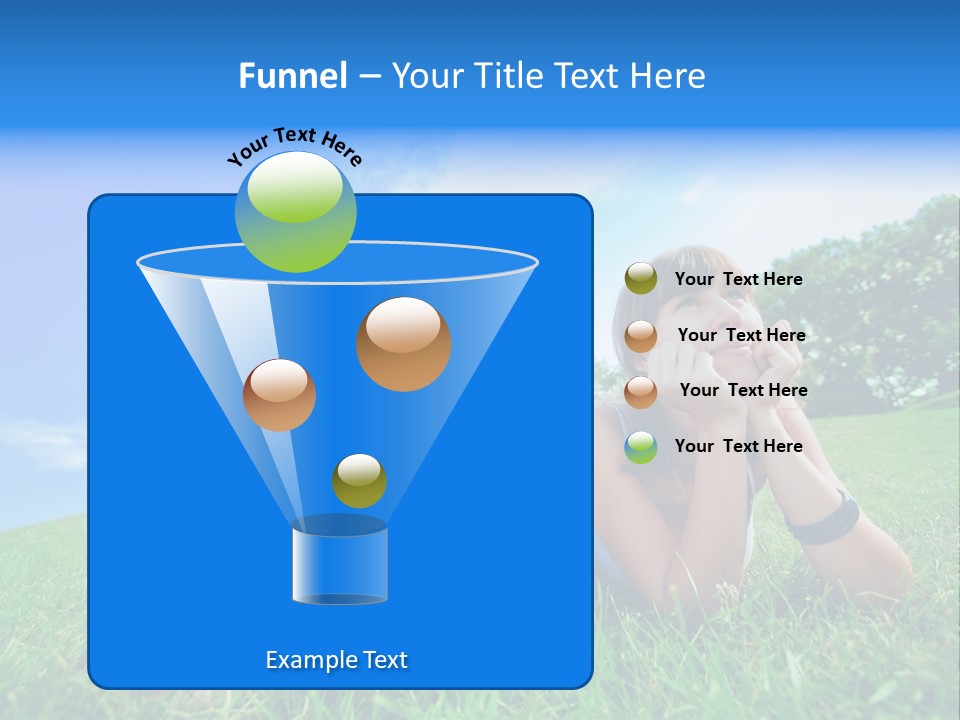 A Group Of Children Laying In The Grass PowerPoint Template