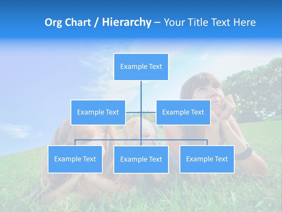 A Group Of Children Laying In The Grass PowerPoint Template