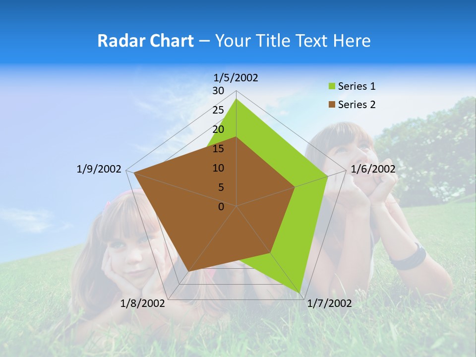 A Group Of Children Laying In The Grass PowerPoint Template