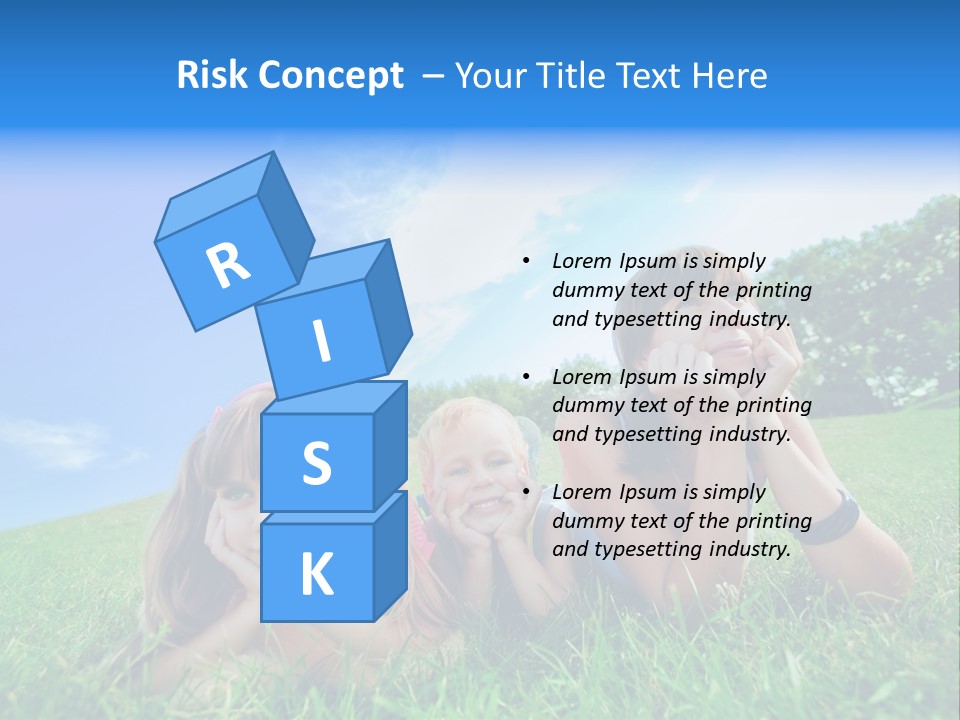 A Group Of Children Laying In The Grass PowerPoint Template