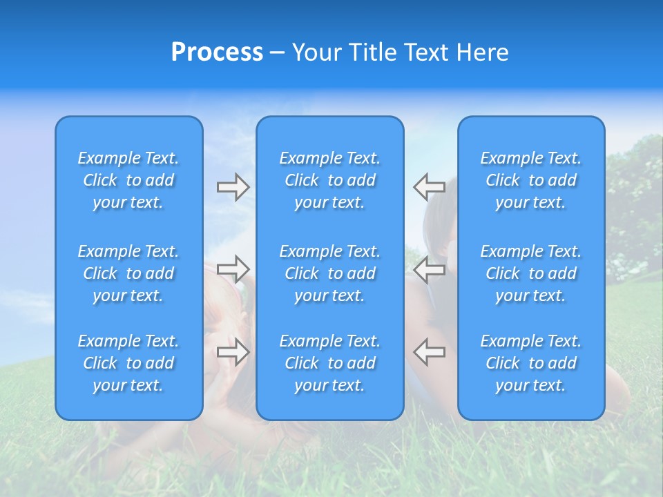 A Group Of Children Laying In The Grass PowerPoint Template