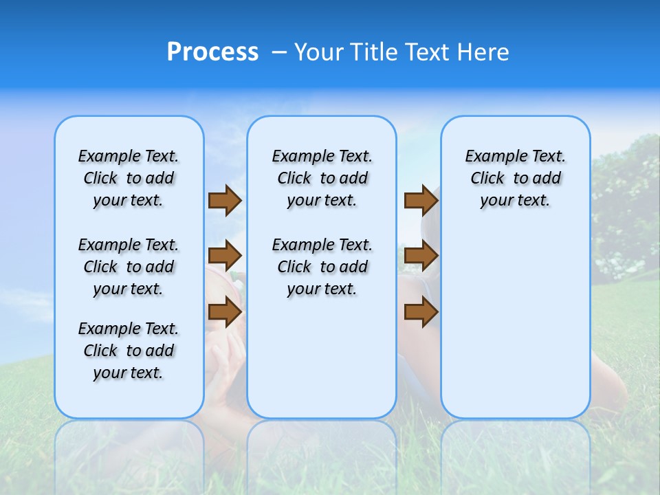 A Group Of Children Laying In The Grass PowerPoint Template