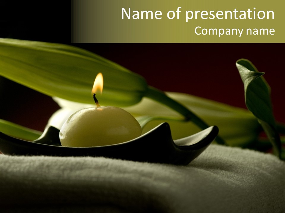 Spa Relax Candle PowerPoint Template