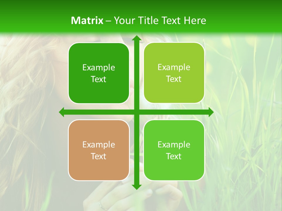 Grass Woman Summer PowerPoint Template