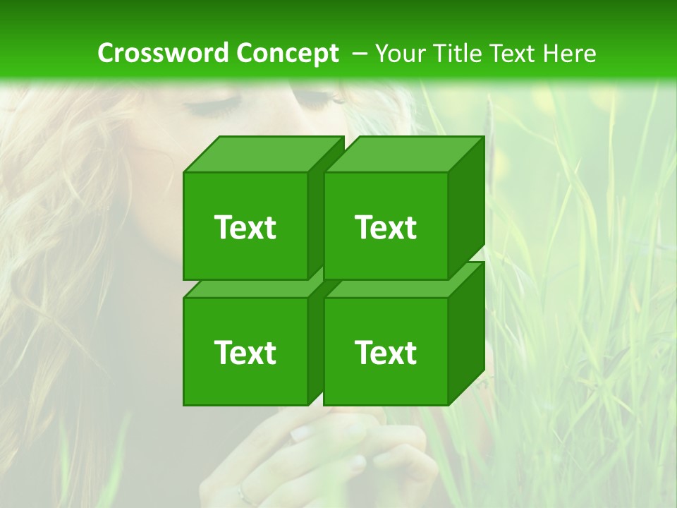 Grass Woman Summer PowerPoint Template