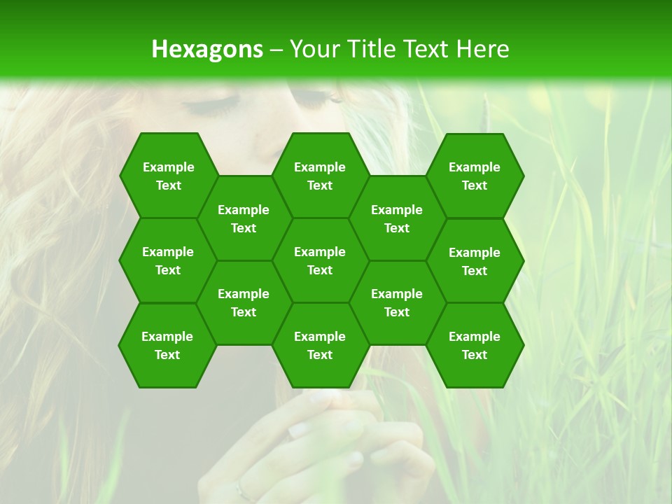 Grass Woman Summer PowerPoint Template