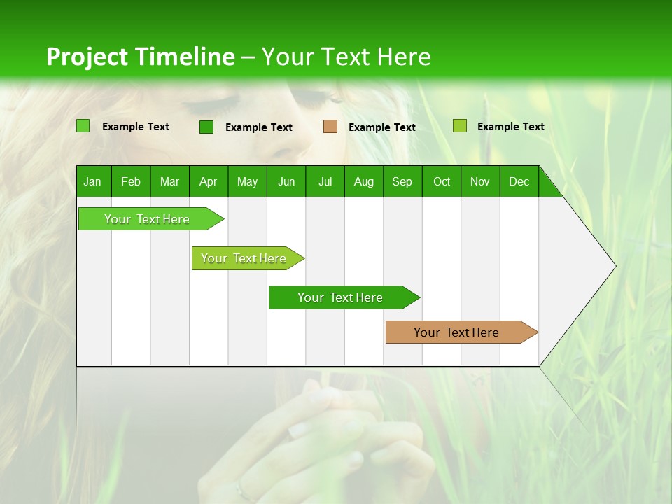 Grass Woman Summer PowerPoint Template