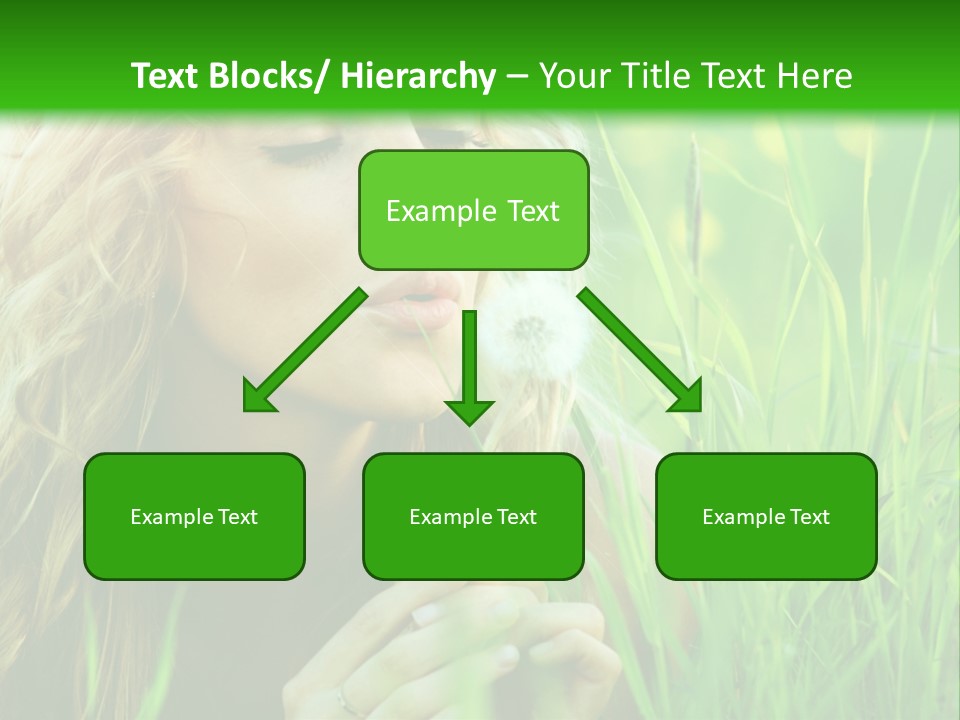 Grass Woman Summer PowerPoint Template