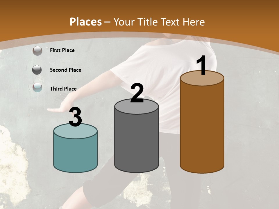 A Woman Is Dancing On A Wooden Floor PowerPoint Template