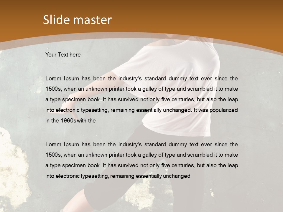 A Woman Is Dancing On A Wooden Floor PowerPoint Template