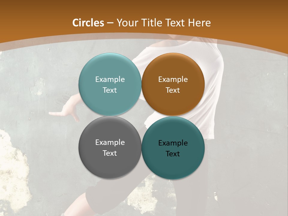 A Woman Is Dancing On A Wooden Floor PowerPoint Template