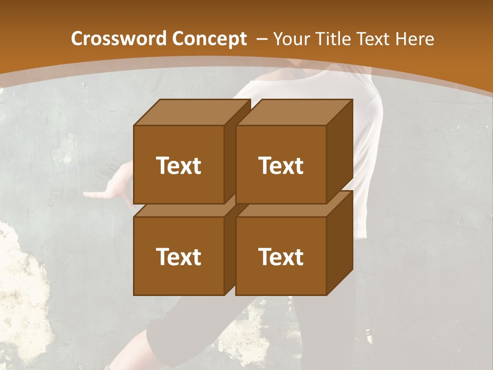 A Woman Is Dancing On A Wooden Floor PowerPoint Template