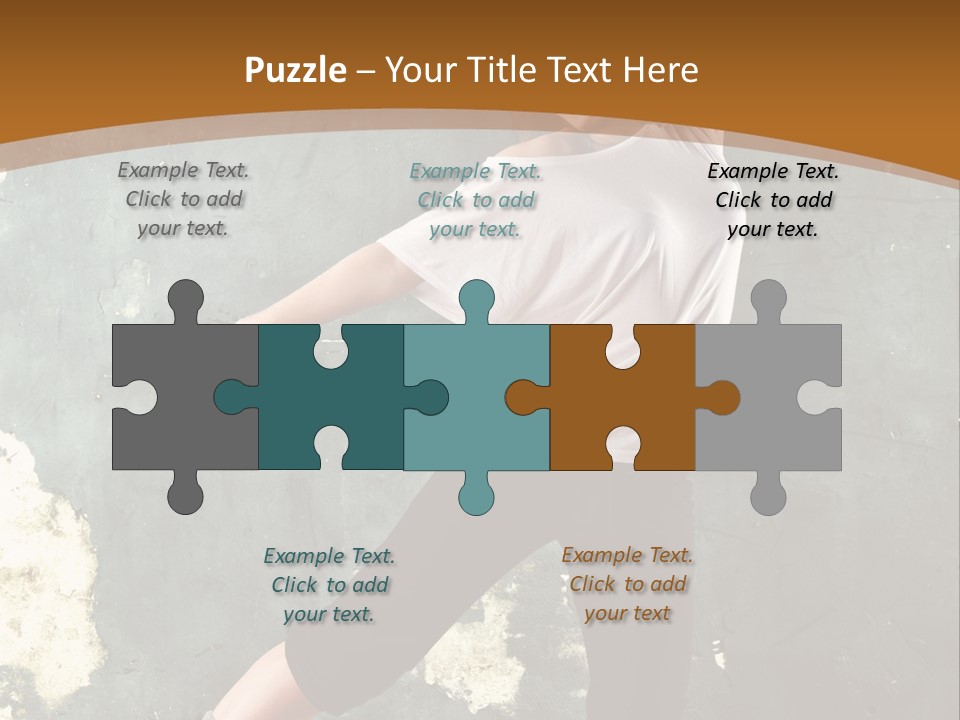 A Woman Is Dancing On A Wooden Floor PowerPoint Template