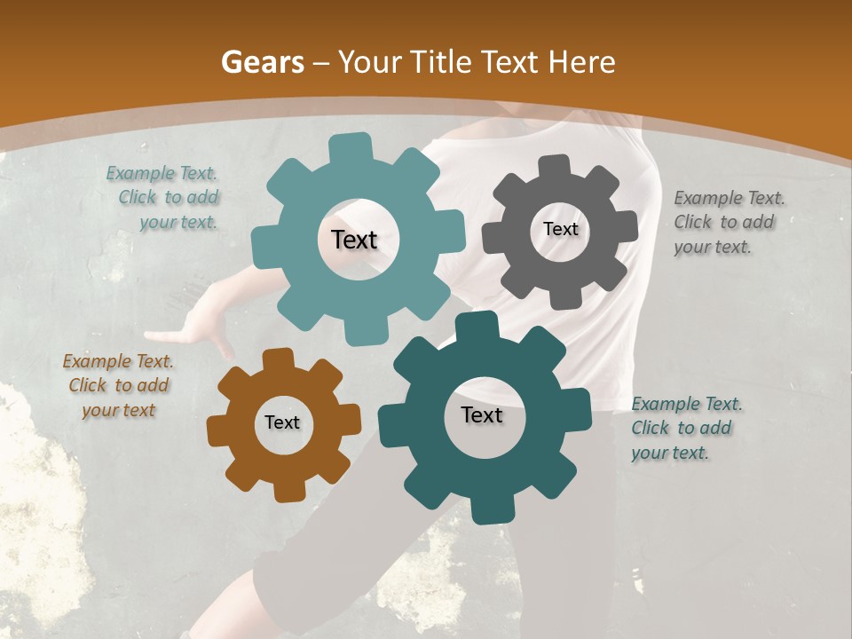 A Woman Is Dancing On A Wooden Floor PowerPoint Template