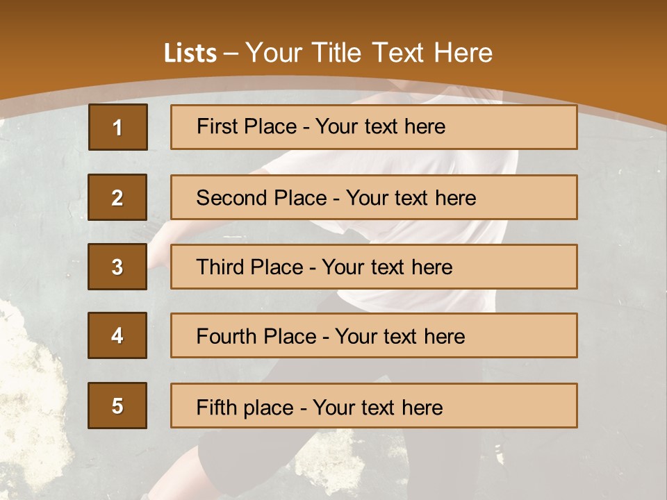 A Woman Is Dancing On A Wooden Floor PowerPoint Template