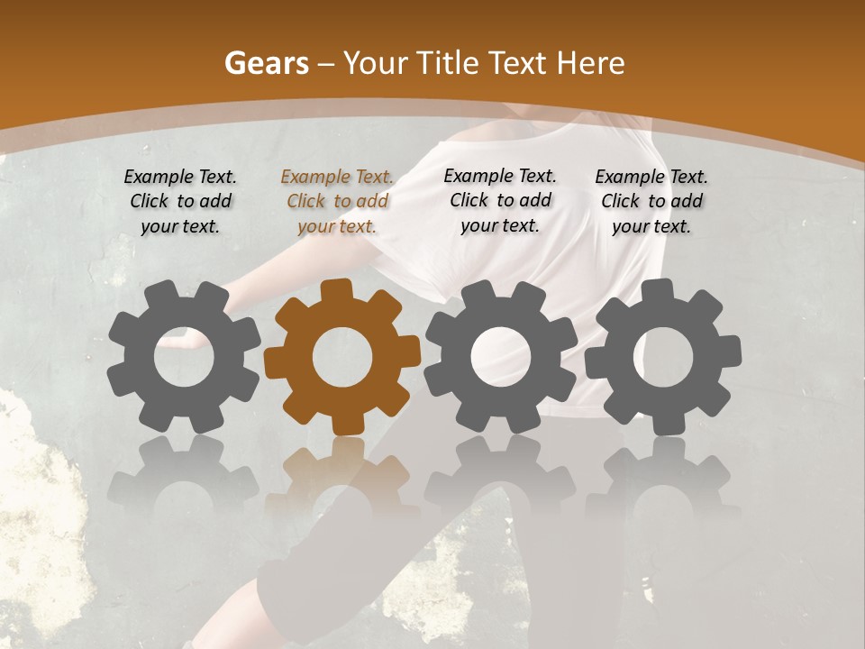 A Woman Is Dancing On A Wooden Floor PowerPoint Template