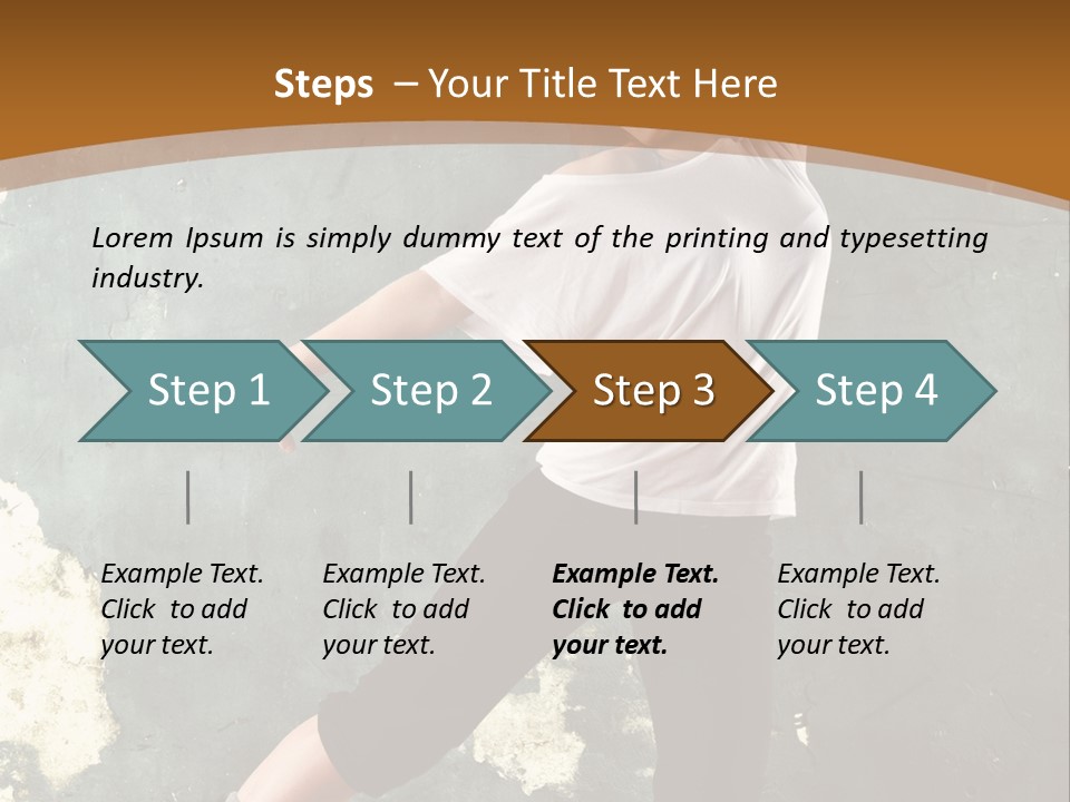 A Woman Is Dancing On A Wooden Floor PowerPoint Template