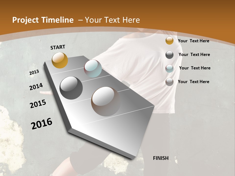 A Woman Is Dancing On A Wooden Floor PowerPoint Template