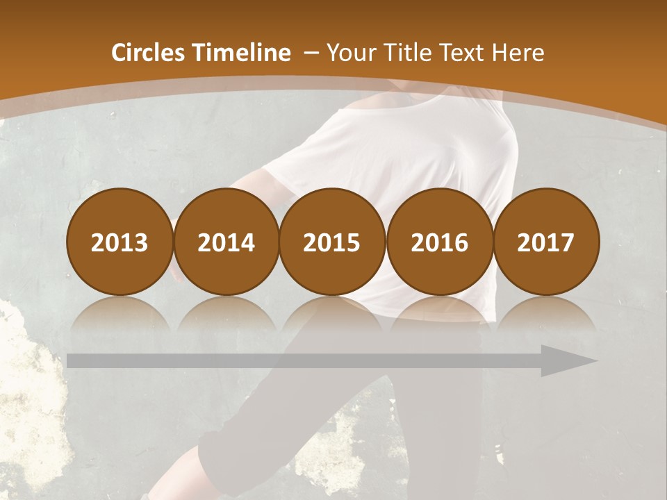 A Woman Is Dancing On A Wooden Floor PowerPoint Template