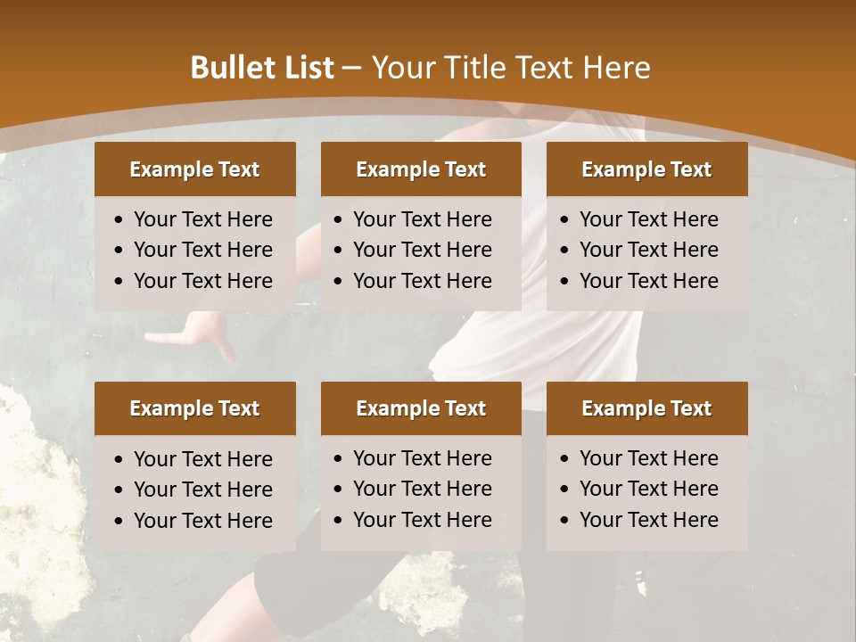 A Woman Is Dancing On A Wooden Floor PowerPoint Template