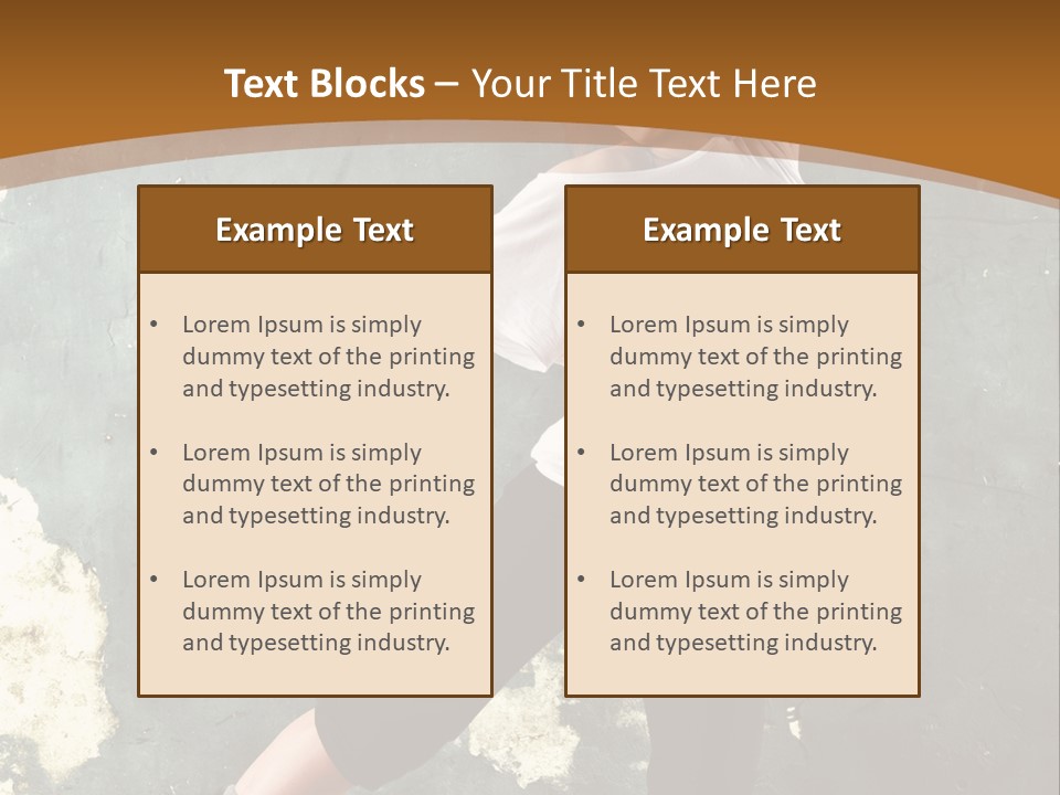 A Woman Is Dancing On A Wooden Floor PowerPoint Template