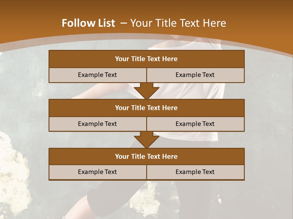 A Woman Is Dancing On A Wooden Floor PowerPoint Template