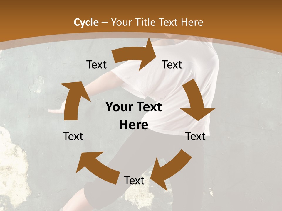 A Woman Is Dancing On A Wooden Floor PowerPoint Template